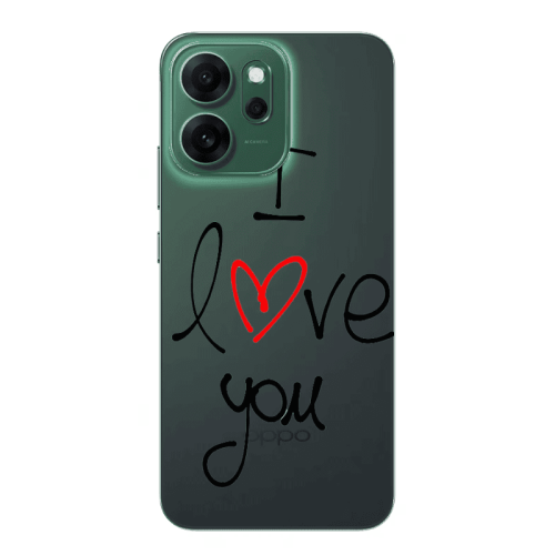 Oppo Reno 14 FS i love you Transparent Silicone TPU Θήκη